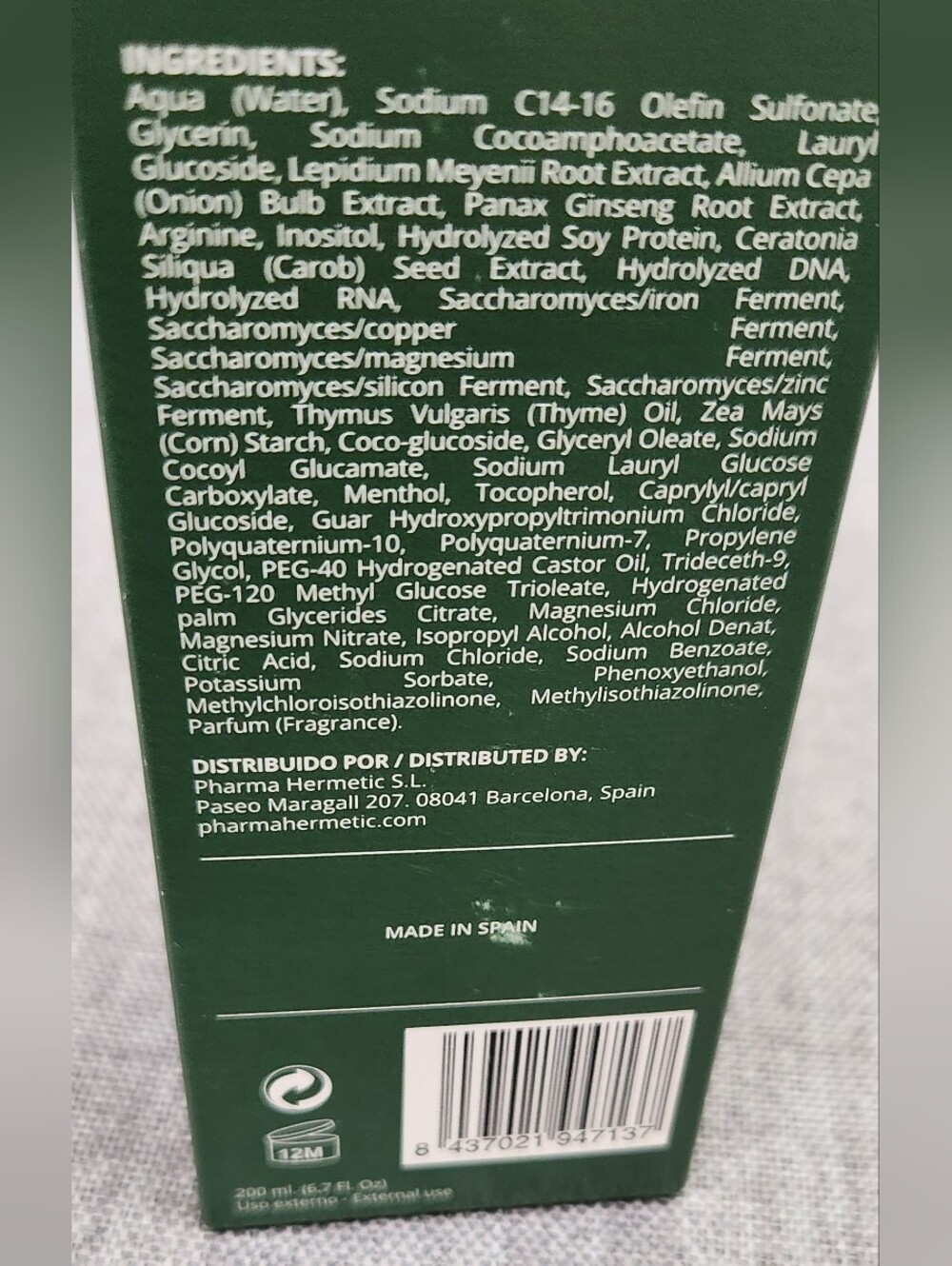 Anti Hair Loss Shampoo - Green - Picture 2 of 3